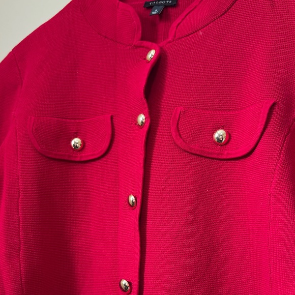 Talbots Button-Front Knit Jacket - Picture 2 of 4